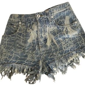 Loewe denim mermaid shorts